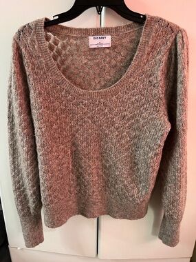Old Navy Women's Taupe Scoop-Neck Knit Sweater